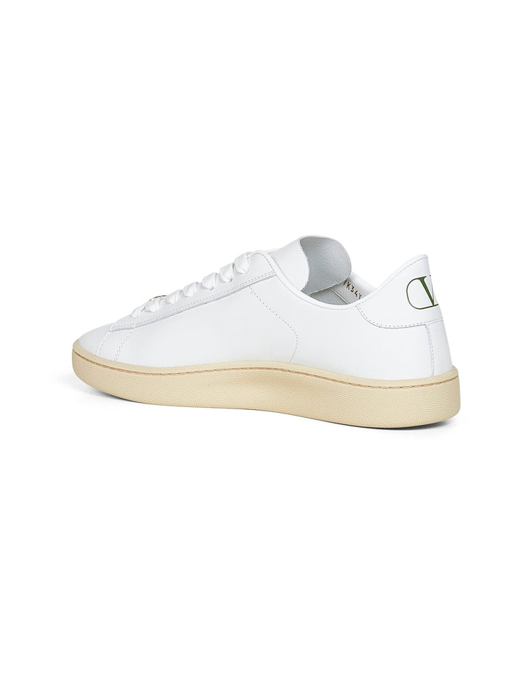 Valentino Garavani Men White Nappa Calfskin Royco Sneakers