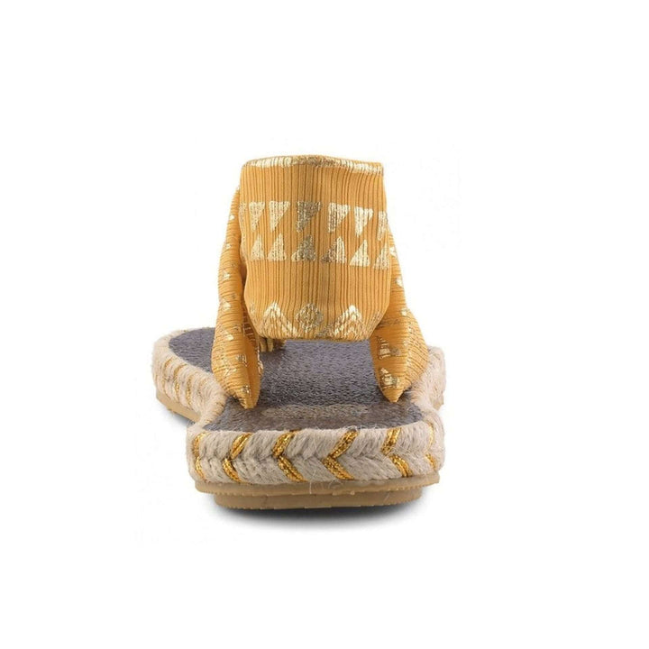 Nalho women's yellow open toe fabric Sandals