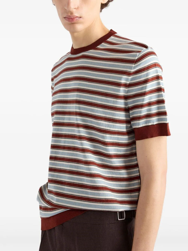 Prada Men Cotton Crew-Neck Sweater