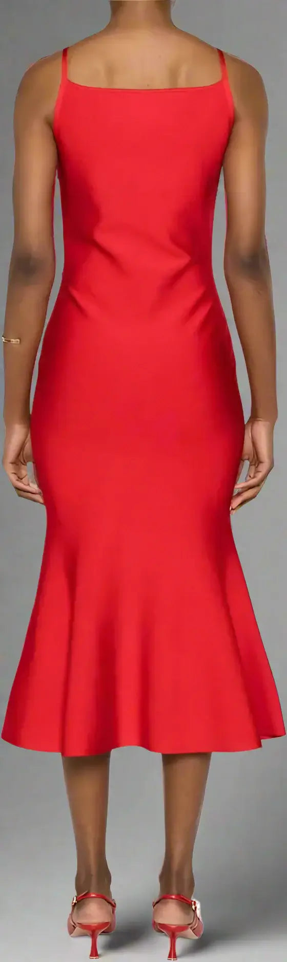 Alexander McQueen red Viscose Flared Knit Dress