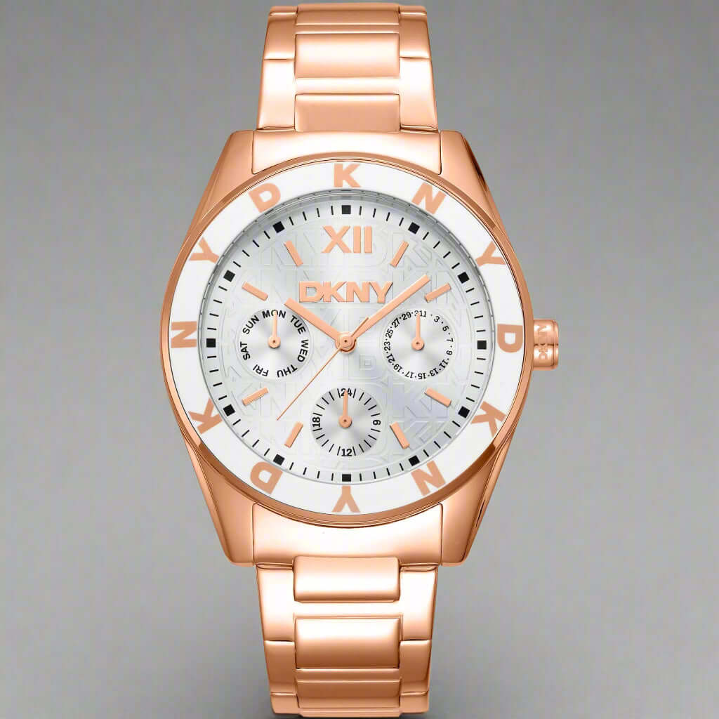 Assorted DKNY watches in various styles and finishes