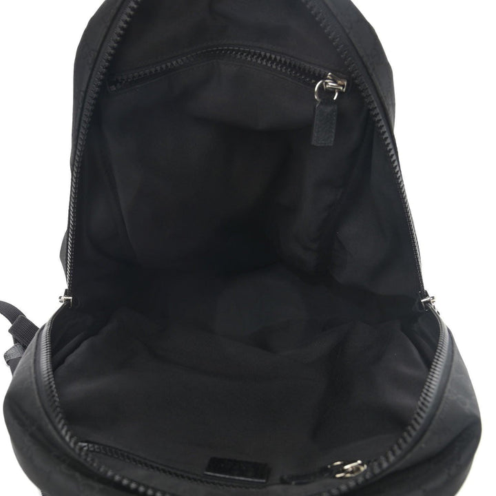 Gucci Nylon Monogram Slim Backpack Black