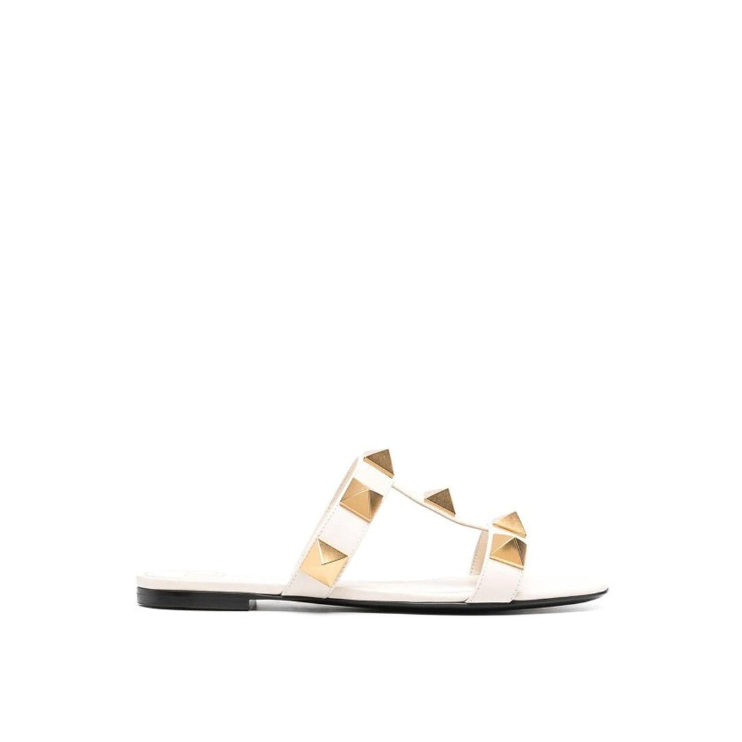 Valentino Garavani Roman Stud Leather Flat Sandals Women