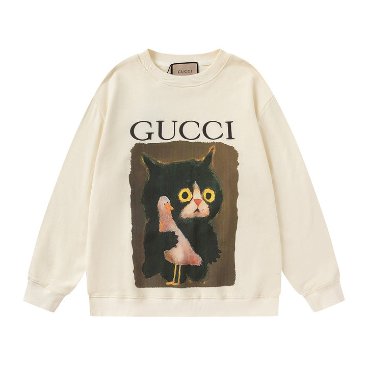 GUCCI Beige Cotton Jersey Sweatshirt New &amp; Authentic