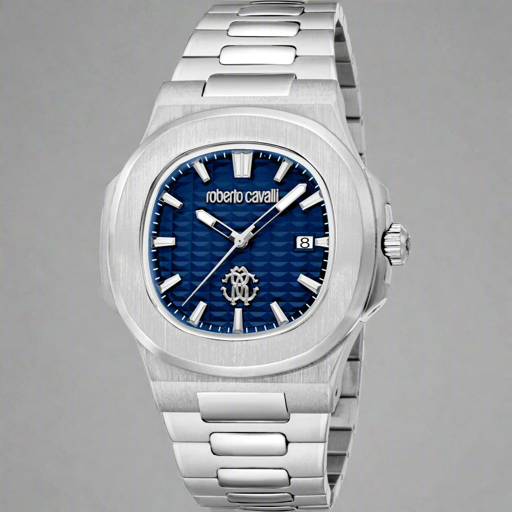 Roberto Cavalli men's blue dial analog Watches