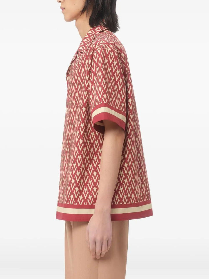 Valentino Garavani Men `Toute La V` Bowling Shirt