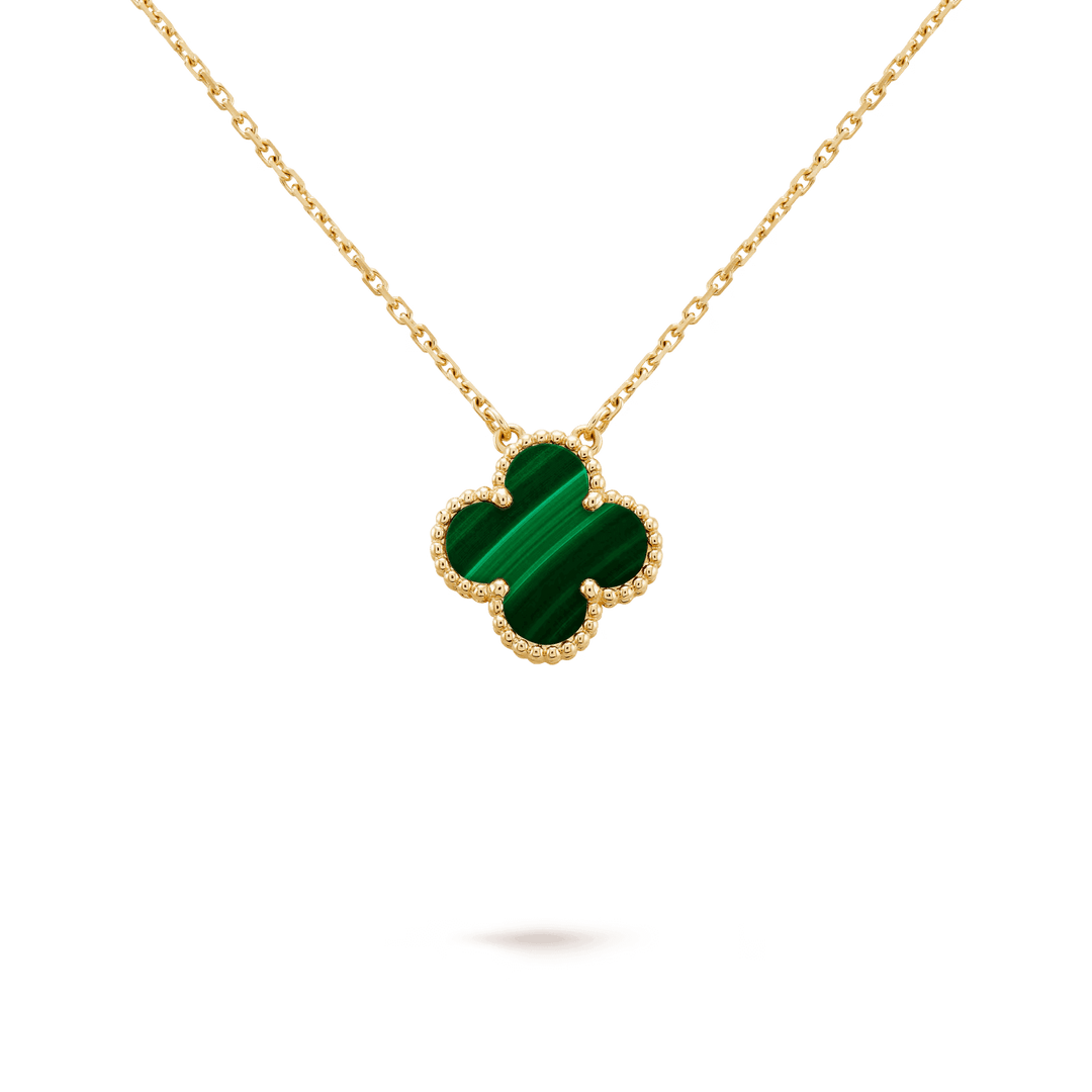 Van Cleef & Arpels Vintage Alhambra pendant 18K yellow gold, Malachite with fine jewelry design