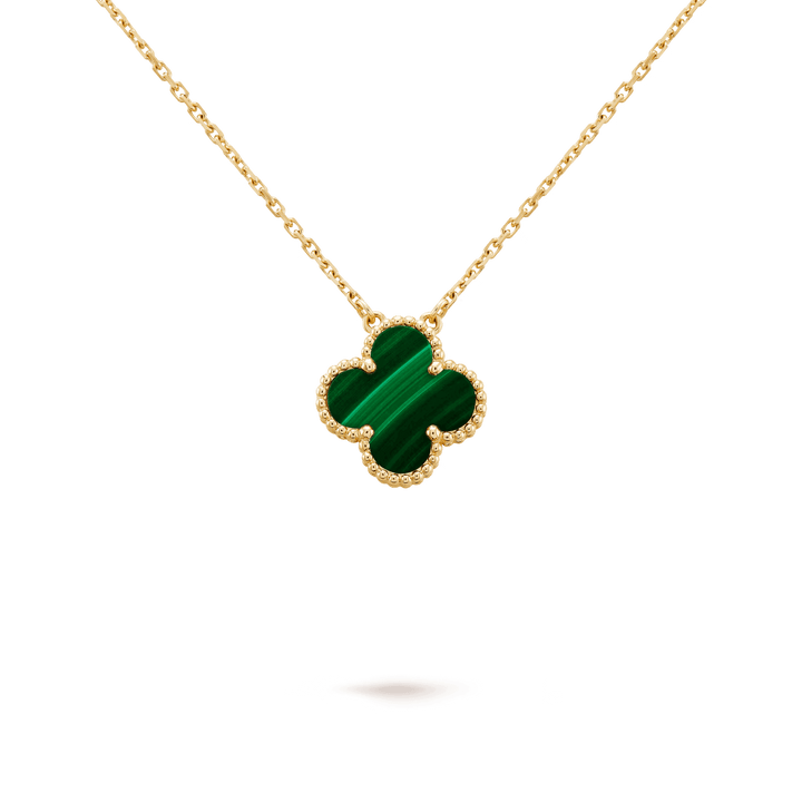 Van Cleef & Arpels Vintage Alhambra pendant 18K yellow gold, Malachite with fine jewelry design