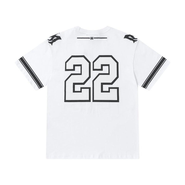 Amiri 22 White &amp; Black T-Shirt Without Collar