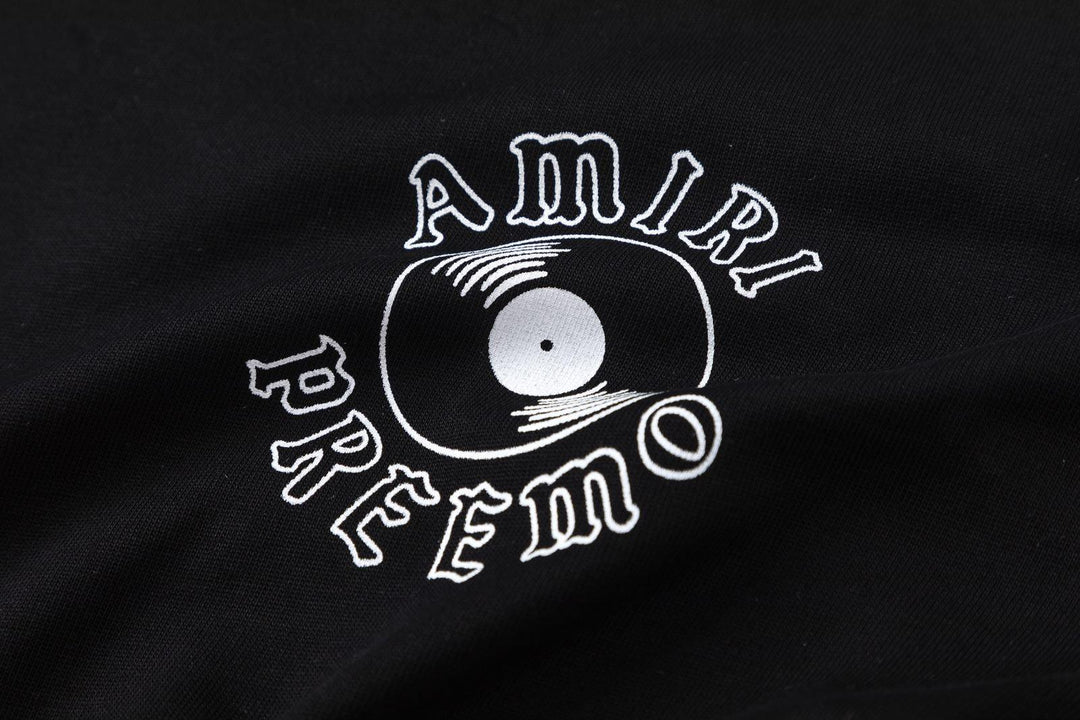 Amiri Black T-Shirt Without Collar