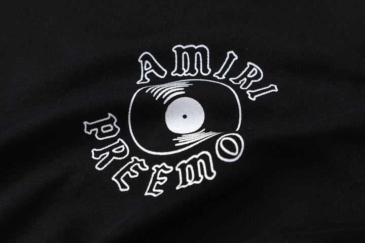 Amiri Black T-Shirt Without Collar