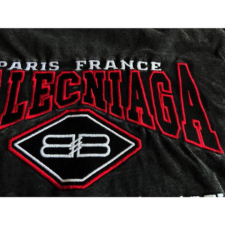 Balenciaga Black T-Shirt Without Collar
