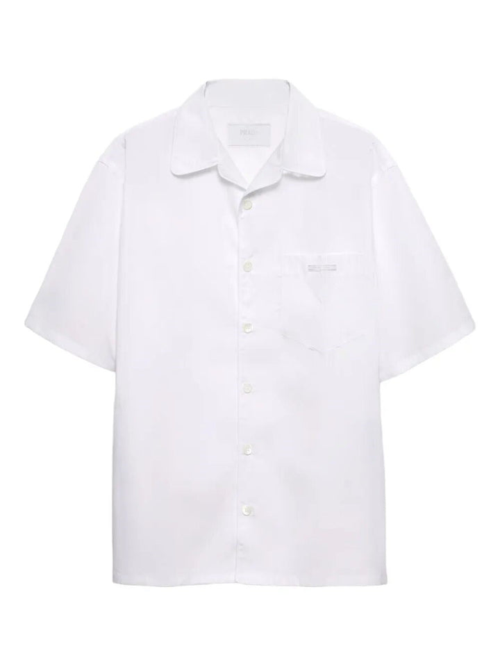 Prada Men Short-Sleeved Cotton Shirt