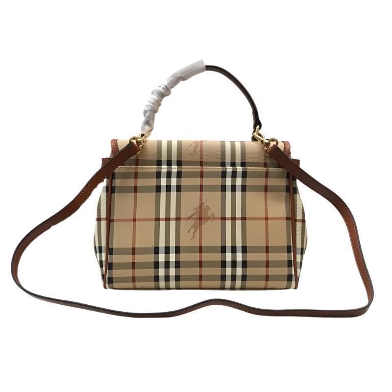 Burberry London Haymarket Check Handle Bag w/ Strap