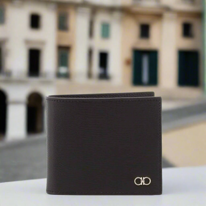 Ferragamo men's black credit card Wallets