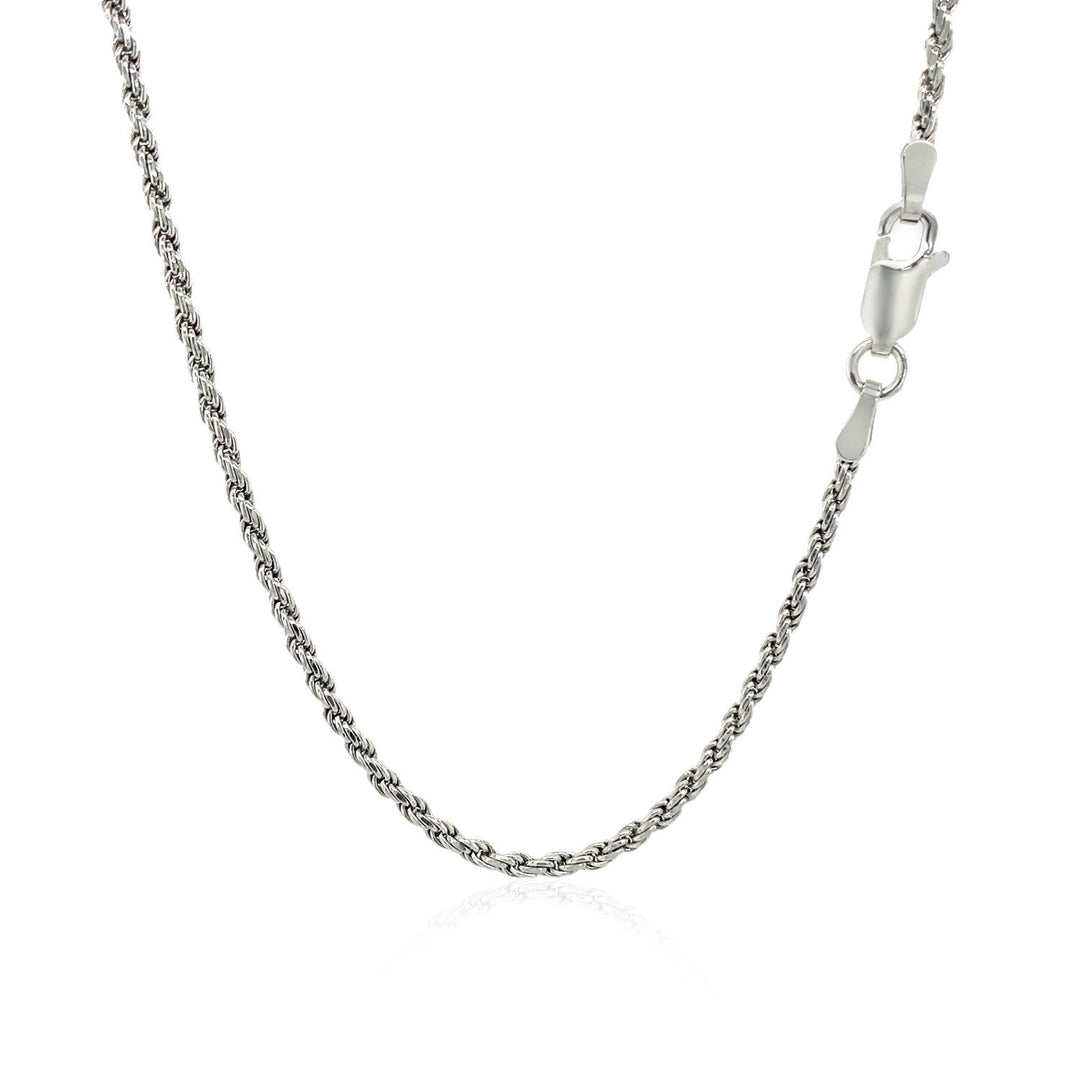 Sterling Silver 1.8mm Diamond Cut Rope Style Chain