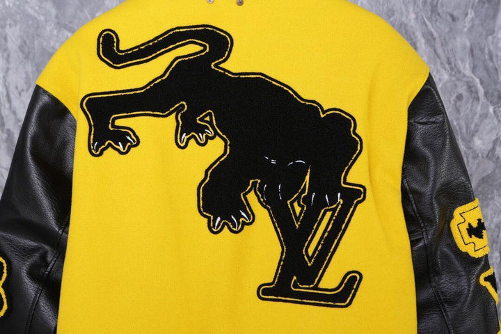Louis Vuitton Black &amp; Yellow Varsity Jacket