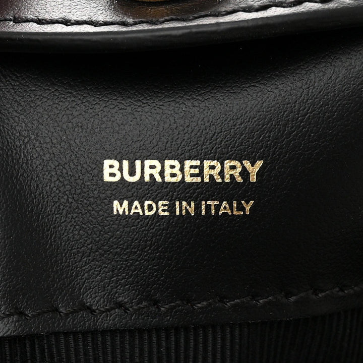 Burberry Calfskin Monogram Motif TB Bucket Black