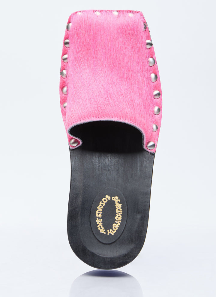 Acne Studios Women Hairy Wood Clogs