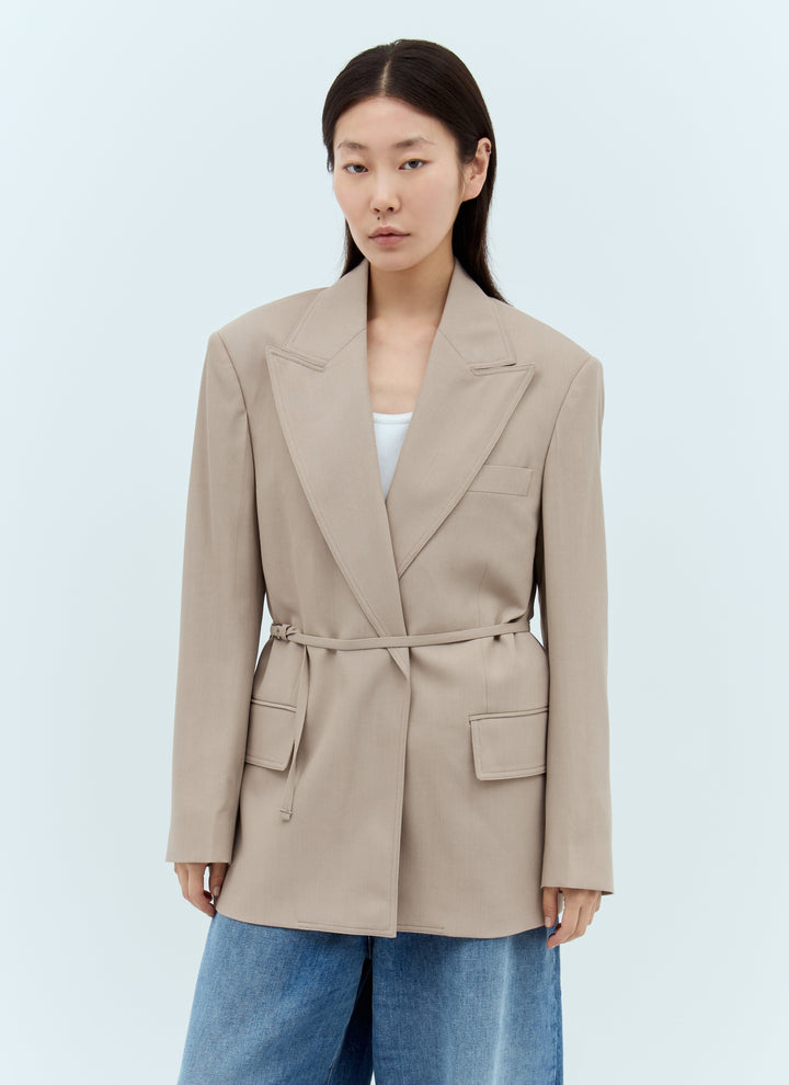 ACNE STUDIOS Acne Studios Acne Studios Acne S Peak Lapels Belted Blazer | Designer Sale | Designer Sale