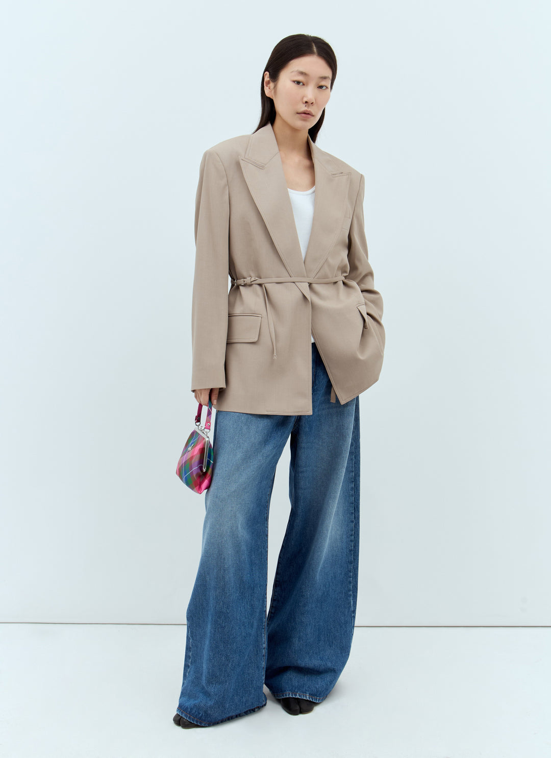 ACNE STUDIOS Acne Studios Acne Studios Acne S Peak Lapels Belted Blazer | Designer Sale | Designer Sale