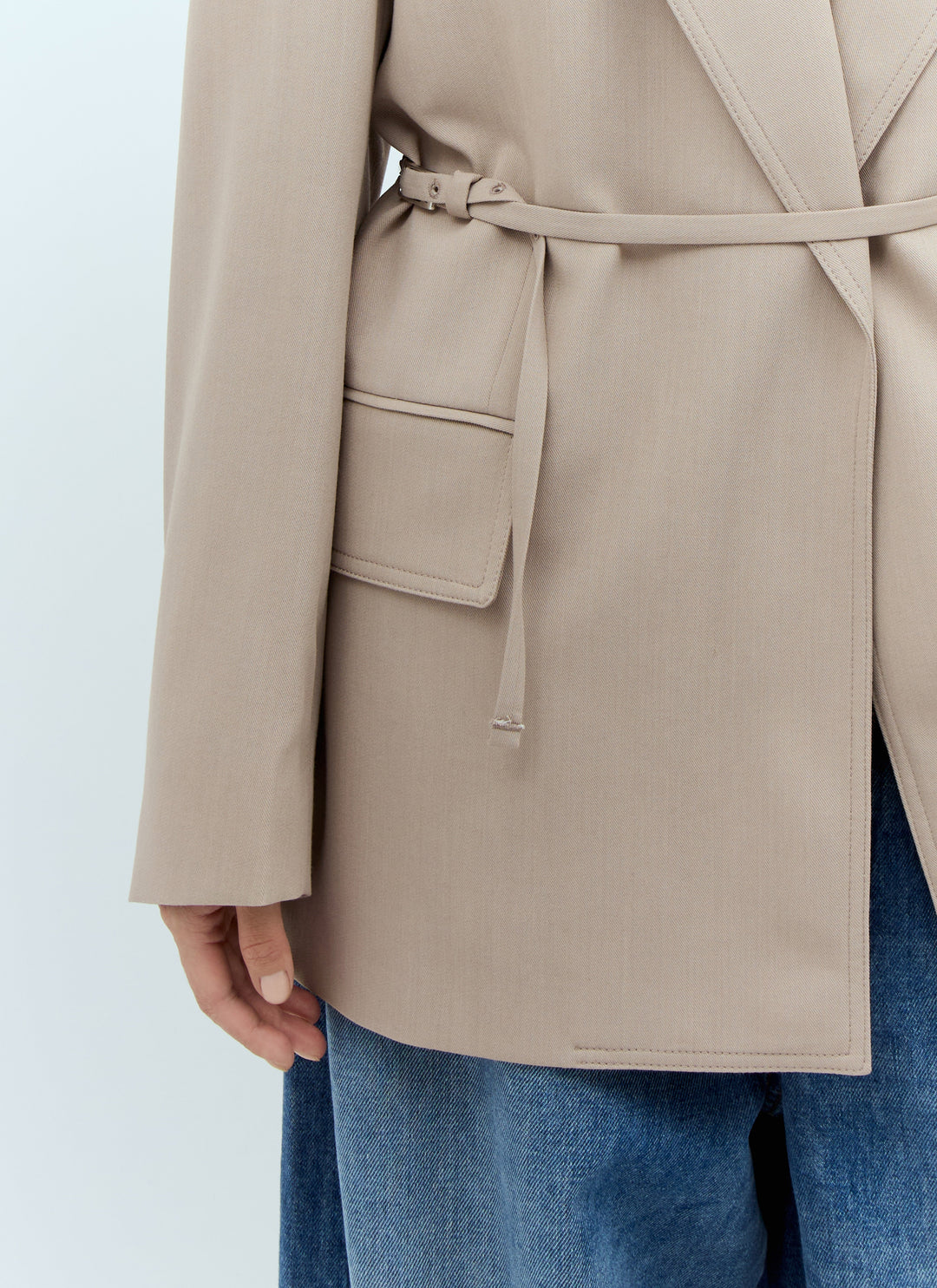 ACNE STUDIOS Acne Studios Acne Studios Acne S Peak Lapels Belted Blazer | Designer Sale | Designer Sale