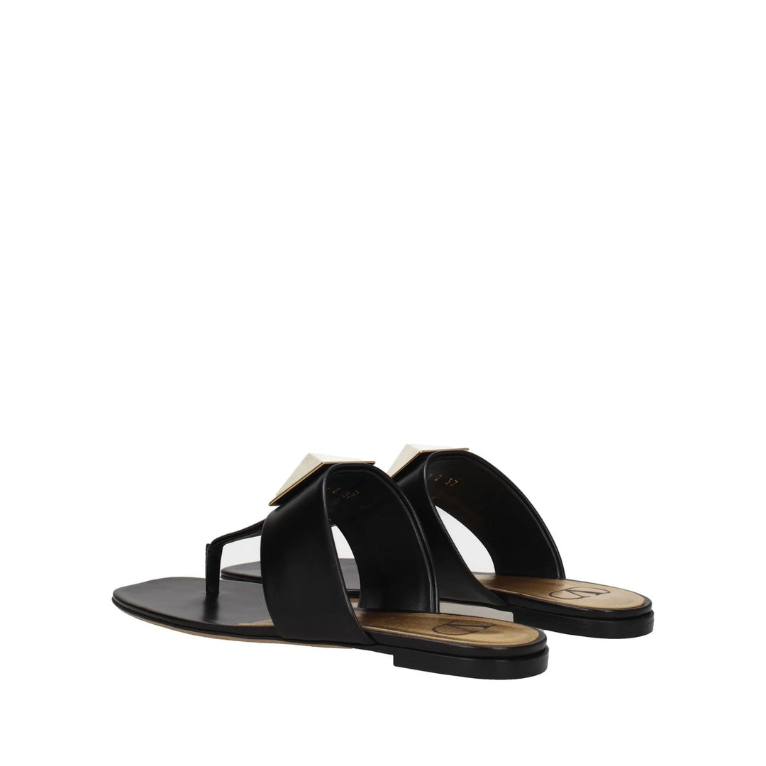 Valentino Garavani One Stud Leather Thong Sandals Women