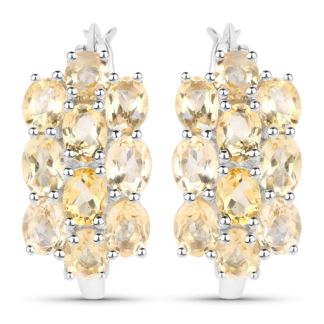 8.32 Carat Genuine Citrine .925 Sterling Silver 3 Piece Jewelry Set (Ring, Earrings, and Pendant w/ Chain)