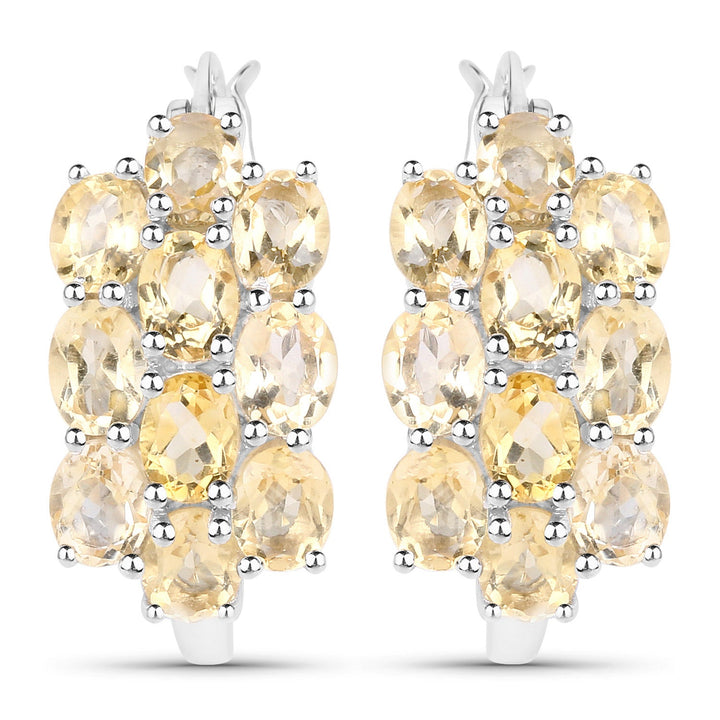 8.32 Carat Genuine Citrine .925 Sterling Silver 3 Piece Jewelry Set (Ring, Earrings, and Pendant w/ Chain)