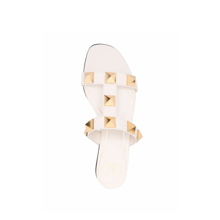 Valentino Garavani Roman Stud Leather Flat Sandals Women