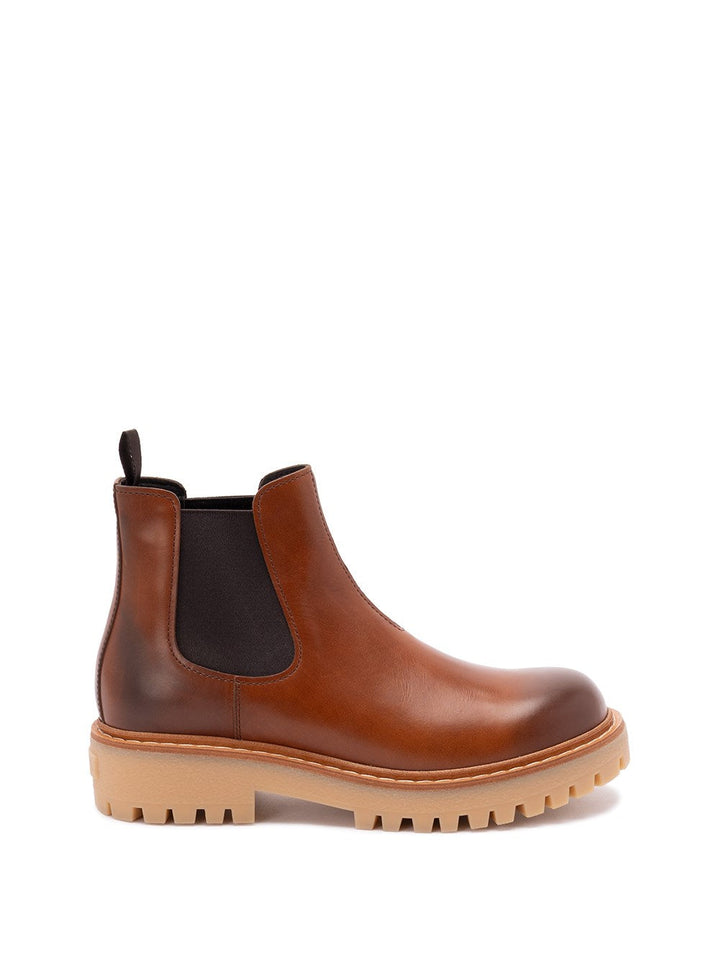 Prada Men Leather Ankle Boots