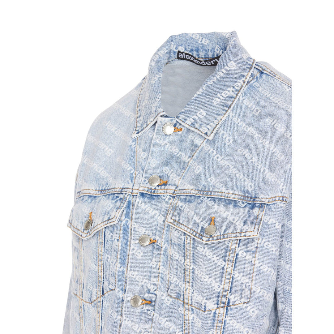 Alexander Wang Women All Over Logo Denim Jacket