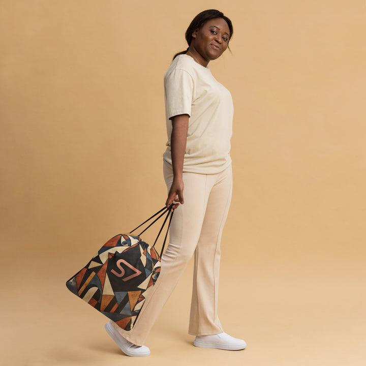 S7 FACETS | Unisex Cubist Art Drawstring Bag