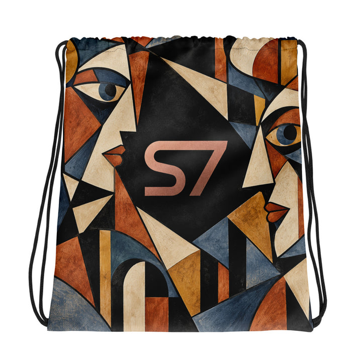 S7 FACETS | Unisex Cubist Art Drawstring Bag