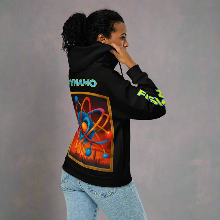 "DYNAMO" black Unisex zip hoodie