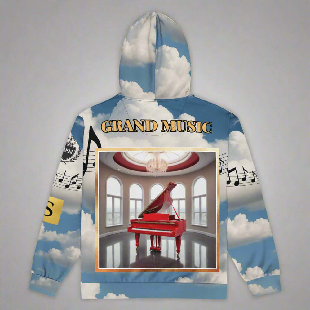 🎼 ✨ GRAND MUSIC Hoodie – Where Sky Meets Sound (Remixed)