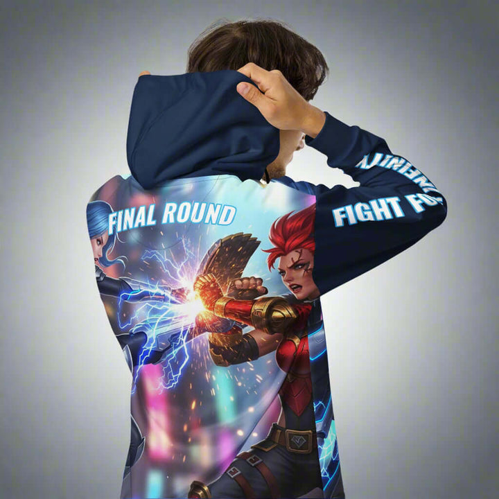 FINAL ROUND Anime All-Over Print Hoodie – Tesseract Battle Scene