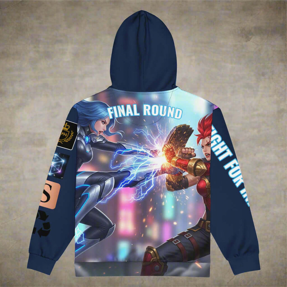 FINAL ROUND Anime All-Over Print Hoodie – Tesseract Battle Scene