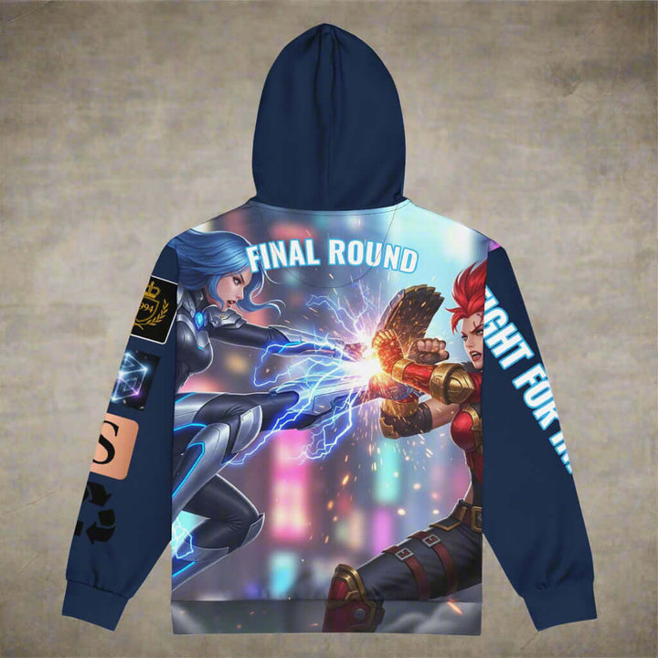 FINAL ROUND Anime All-Over Print Hoodie – Tesseract Battle Scene