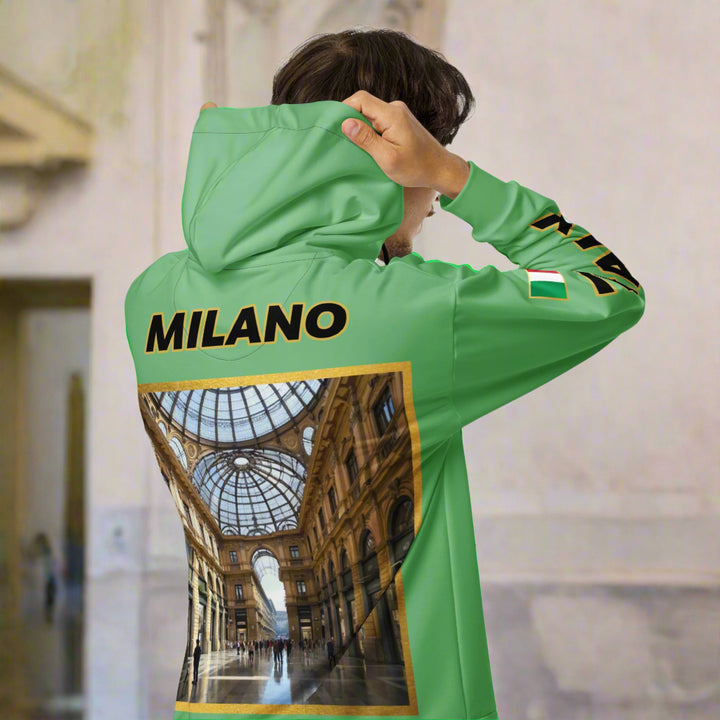 Green graphic hoodie