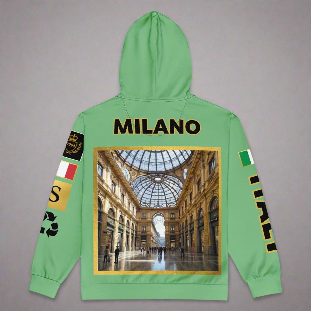 Green graphic hoodie