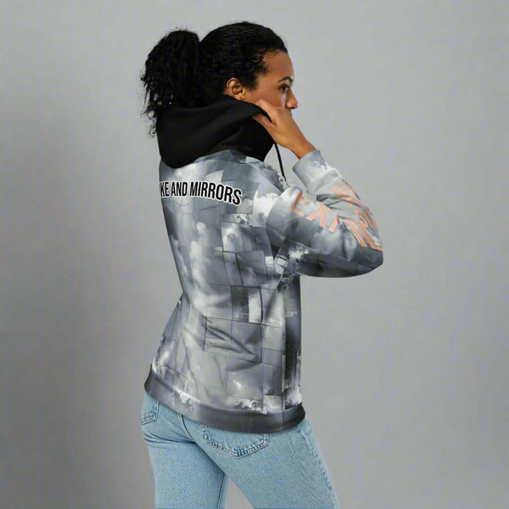 Woman side view in hoodie
