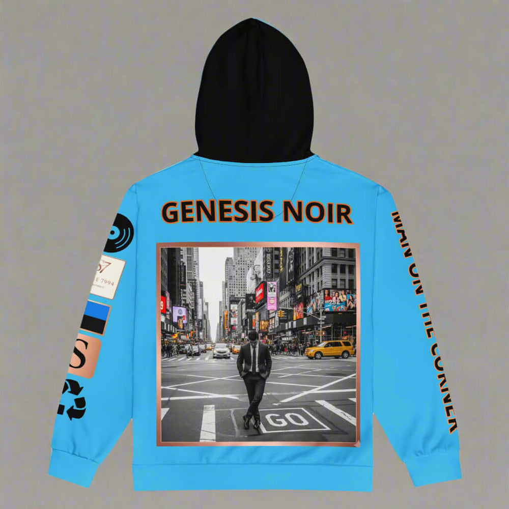 Blue hoodie