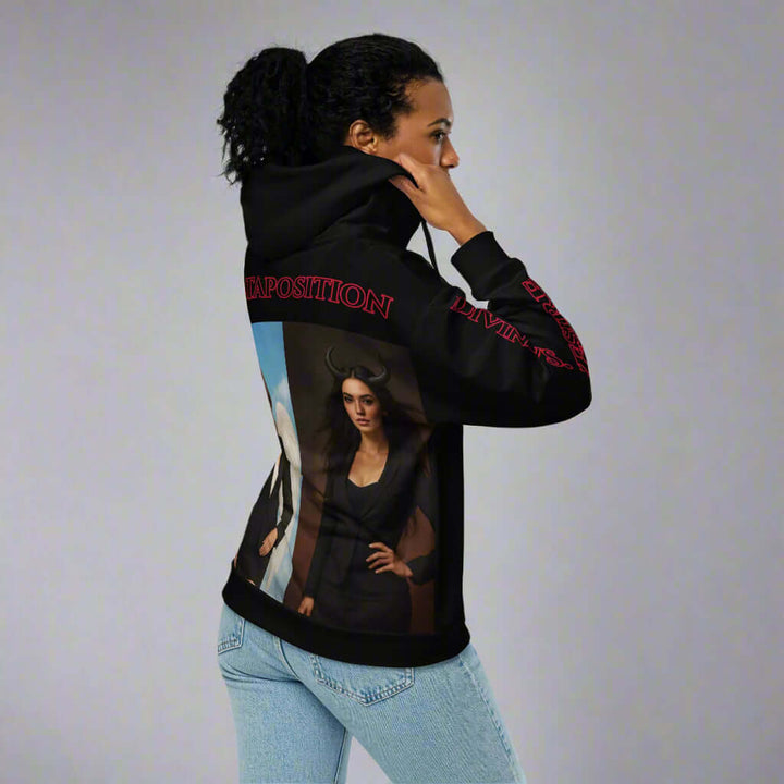 woman in black hoodie