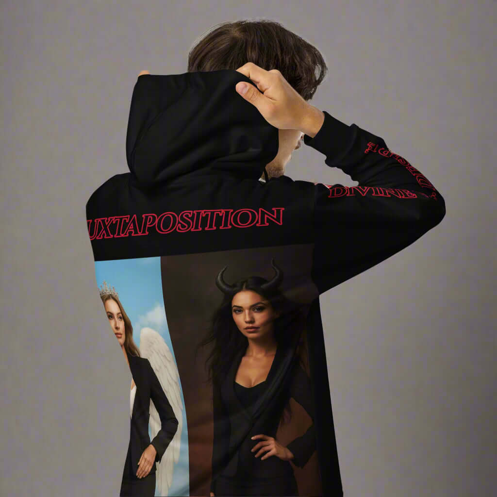 black hoodie backview