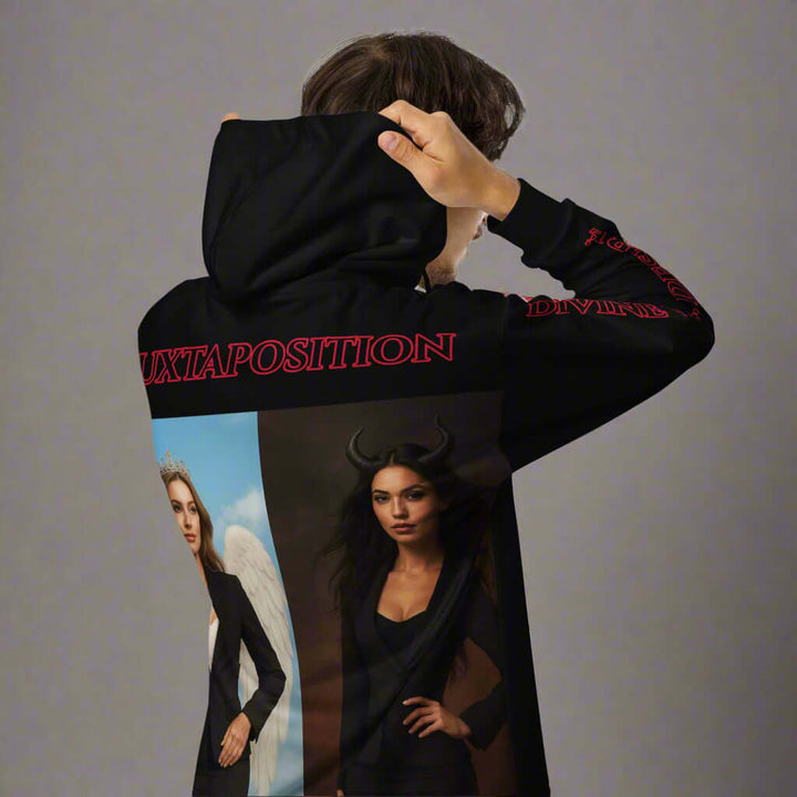 black hoodie backview