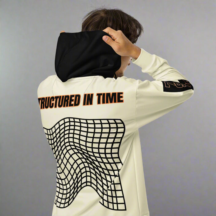 Man in hoodie backside display