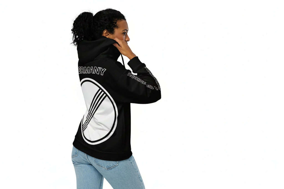 GERMANY: ENGINEERED MOTION HOODIE in blackv