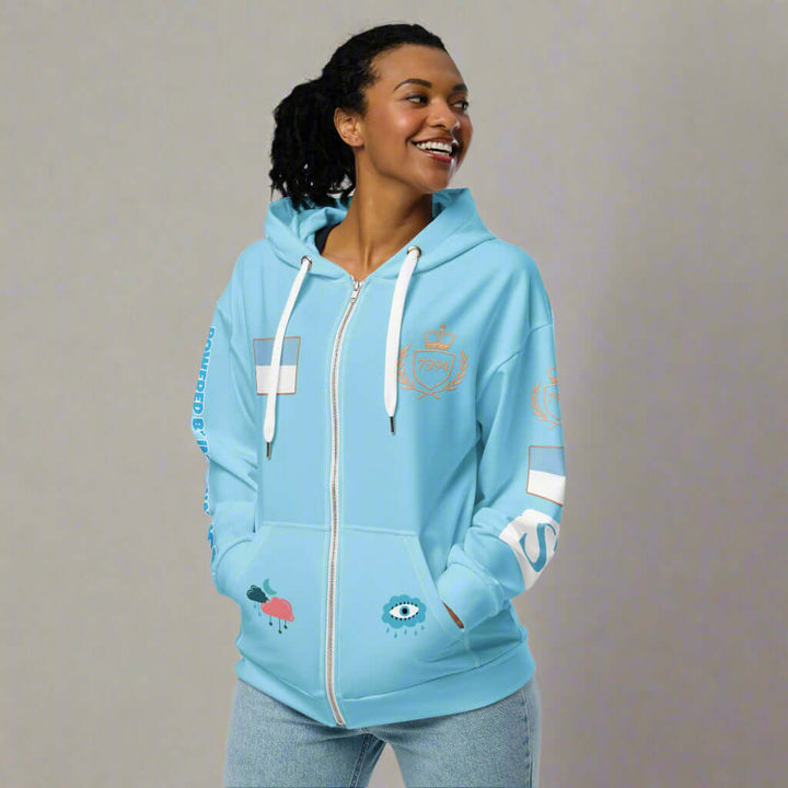 Lucid Living Unisex zip hoodie