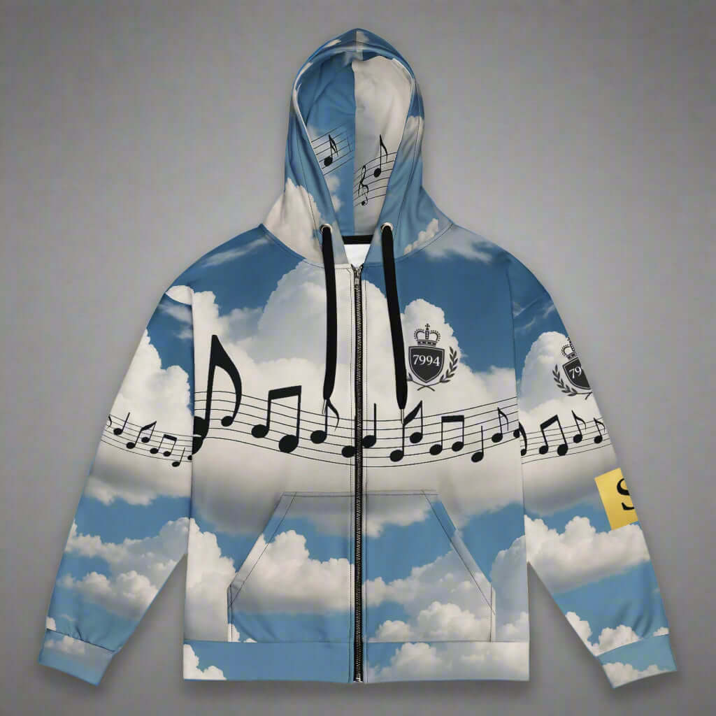 🎼 ✨ GRAND MUSIC Hoodie – Where Sky Meets Sound (Remixed)